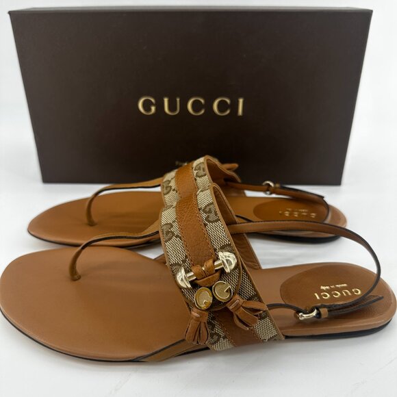 Gucci Leather Sandals - Size EU40 - Picture 3 of 6